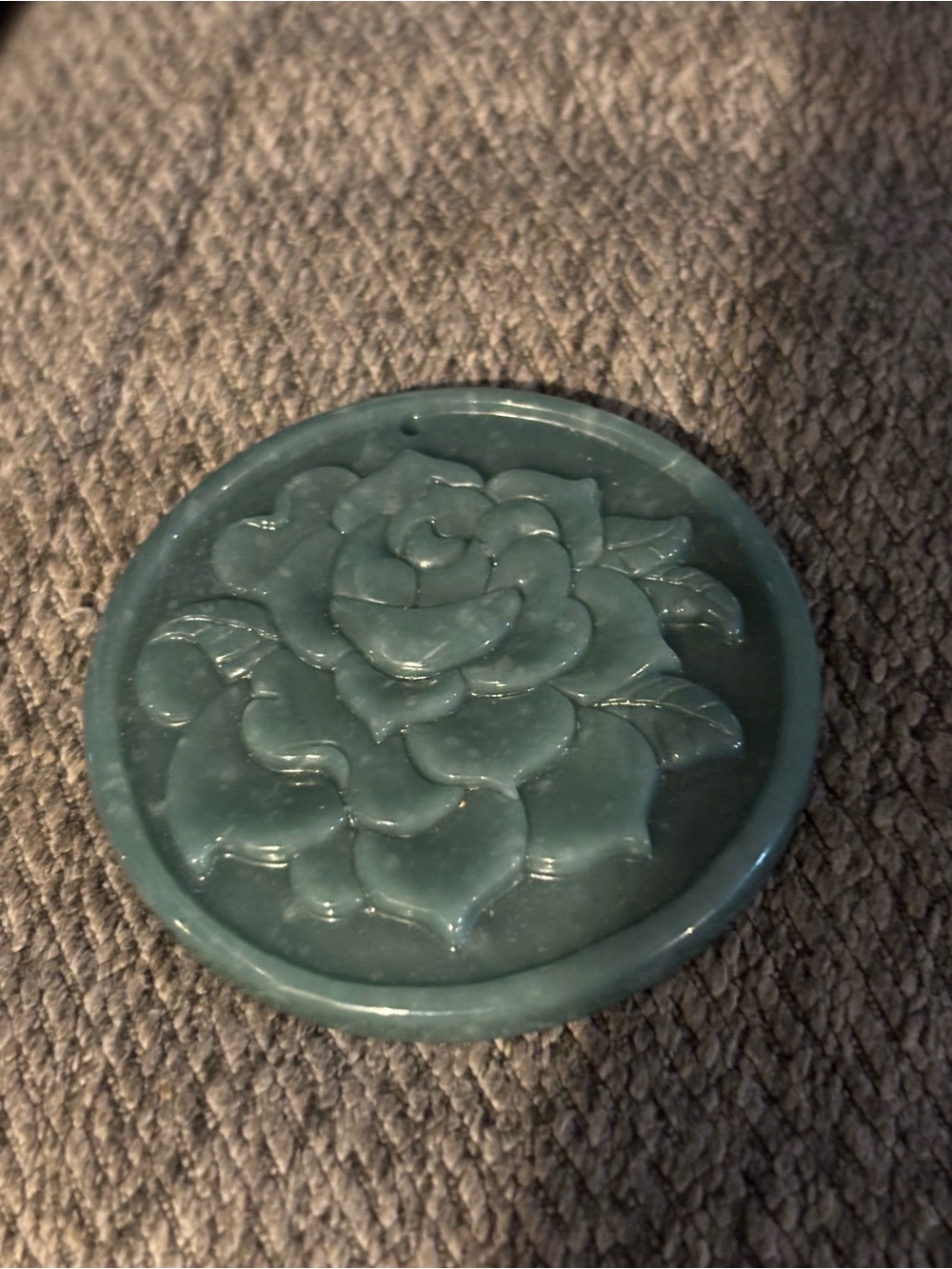Jadeite Rose Pendant